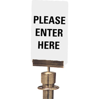 "Please Enter Here" Crowd Control Sign, 11" x 7", Plastic, English SG137 | Nassau Supply