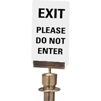 "Exit: Please Do Not Enter" Crowd Control Sign, 11" x 7", Plastic, English SG138 | Nassau Supply