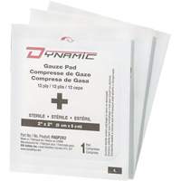 Gaze Dynamic, Tampon, 2" lo x 2" la, St&eacute;rile, Dispositif m&eacute;dical Classe 1 Nassau Supply