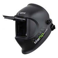 Liteflip Autopilot Welding Helmet, 3.94" L x 1.97" W View Area, 1/5/5 - 14 Shade Range, Black SGC188 | Nassau Supply