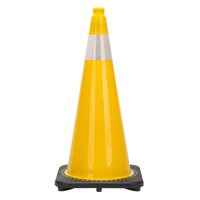 Premium Traffic Cone, 28", Yellow, 4" Reflective Collar(s) SGC936 | Nassau Supply