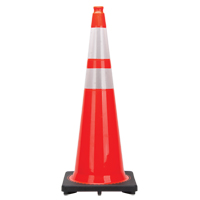 Premium Traffic Cones, 36", Orange, 4" & 6" Reflective Collar(s) SGD774 | Nassau Supply
