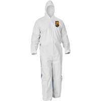 Kleenguard A40 Coveralls with Breathable Back, Large, Blue/White, Microporous/SMS Nassau Supply