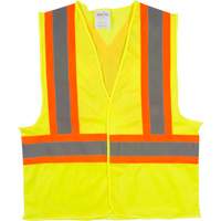 Veste de s&eacute;curit&eacute; pour la circulation, Jaune lime haute visibilit&eacute;, Moyen, Polyester Nassau Supply