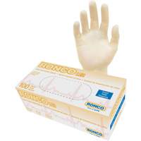 Gants jetables, Petit, Latex, 4 mils, Sans poudre, Naturel, Classe 2 Nassau Supply