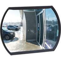 Roundtangular Convex Mirror with Bracket, 12" H x 18" W, Indoor/Outdoor SGI557 | Nassau Supply
