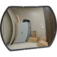 Roundtangular Convex Mirror with Bracket, 12" H x 18" W, Indoor/Outdoor SGI561 | Nassau Supply