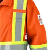 7702 Combinaison de s&eacute;curit&eacute; haute visibilit&eacute; ignifuge, Taille 36, Orange Nassau Supply