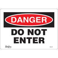 Enseigne Do Not Enter, 7" x 10", Vinyle, Anglais Nassau Supply