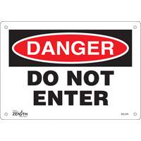 Enseigne Do Not Enter, 7" x 10", Aluminium, Anglais Nassau Supply