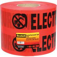 Scotch<sup>®</sup> Buried Barricade Tape, English, 6" W x 1000' L, 4 mils, Black on Red SGN224 | Nassau Supply