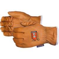 Endura&reg; High-Cut Driver's Gloves, Small, Grain Goatskin Palm, Steel/Para-Aramid Inner Lining Nassau Supply