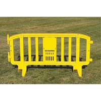 Movit Barricade, Interlocking, 78" L x 39" H, Yellow SGN468 | Nassau Supply