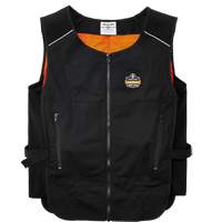 Chill-Its&reg; 6260 Lightweight Phase Change Cooling Vest with Packs, Small/Medium, Black Nassau Supply