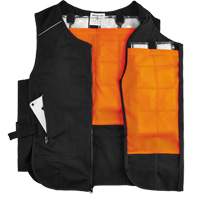 Chill-Its&reg; 6260 Lightweight Phase Change Cooling Vest with Packs, Small/Medium, Black Nassau Supply