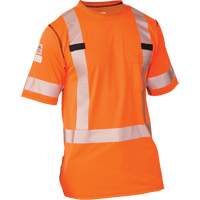 Polartec<sup>®</sup> Power Grid<sup>®</sup> High Visibility Short Sleeved T-Shirt, Polyester, Small, Orange SGN930 | Nassau Supply