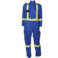 Firewall FR&reg; Striped Coveralls, Size X-Small, Royal Blue Nassau Supply