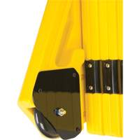 Portable Mobile Barrier, 40" H x 13' L, Yellow Nassau Supply