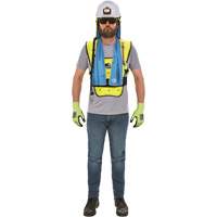 Veste refroidissante &agrave; &eacute;vaporation s&egrave;che &eacute;conomique Chill-Its 6687, Petit/Moyen, Jaune lime haute visibilit&eacute; Nassau Supply