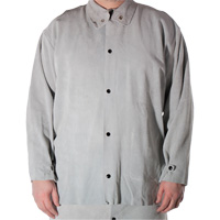 Cowhide Split Leather Welding Jacket, Leather, Small, Grey SGP821 | Nassau Supply
