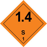 Étiquettes de manutention de matières dangereuses, 4" lo x 4" la, Noir/orange SGQ529 | Nassau Supply