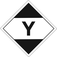 "Y" Limited Quantity Air Shipping Labels, 4" L x 4" W, Black on White SGQ531 | Nassau Supply