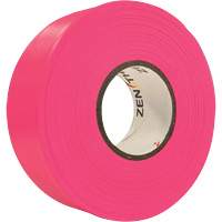 Flagging Tape, 1.1875" W x 164' L, Fluorescent Pink SGQ807 | Nassau Supply
