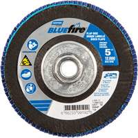 BlueFire&reg; Flap Disc, 5" x 5/8"-11, Type 29, 80 Grit, Zirconia Alumina Nassau Supply