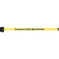 Wall Mount Barrier with Magnetic Tape, Steel, Screw Mount, 7', Yellow Tape SGR021 | Nassau Supply