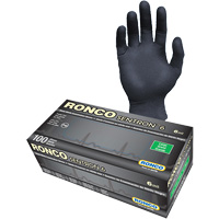 Gants d'examen jetables Sentron 6, Petit, Nitrile, 6 mils, Sans poudre, Noir, Classe 2 Nassau Supply