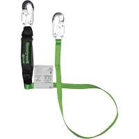 Miller&reg; HP Shock-Absorbing Lanyard, 6', Locking Snap Hook Center, Locking Snap Hook Leg Ends, Polyester Nassau Supply