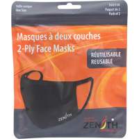 2-Ply Reusable Face Masks, Polyester, Black SGU558 | Nassau Supply