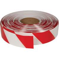 Ruban de marquage tr&egrave;s r&eacute;sistant pour plancher ArmorStripe, 2" x 100', PVC, Rouge et blanc Nassau Supply