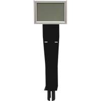 Porte-distributeur/enseigne pour poteaux de barri&egrave;re pour le contr&ocirc;le des foules, Noir Nassau Supply