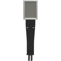 Porte-distributeur/enseigne pour poteaux de barri&egrave;re pour le contr&ocirc;le des foules, Noir Nassau Supply