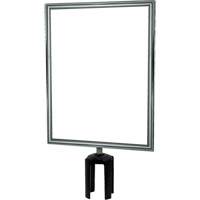 Heavy-Duty Vertical Sign Holder with Tensabarrier<sup>®</sup> Post Adapter, Polished Chrome SGU844 | Nassau Supply