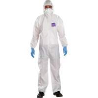 Alphatec Microchem Coveralls with Collar, Large, White, SMS Nassau Supply