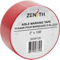 Aisle Marking Tape, 2" x 108', PVC, Red SGW129 | Nassau Supply