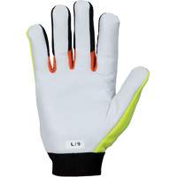 Gants de m&eacute;canicien &agrave; haute visibilit&eacute; ClutchGear, Paume Cuir fleur de ch&egrave;vre, Taille Moyen Nassau Supply