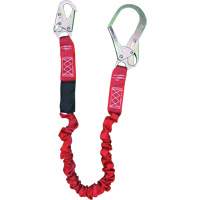 ShockSorb Internal Shock Lanyard, 6', Rebar Hook Center, Snap Hook Leg Ends, Polyester Nassau Supply