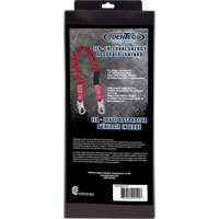 ShockSorb Internal Shock Lanyard, 6', Snap Hook Center, Snap Hook Leg Ends, Polyester Nassau Supply