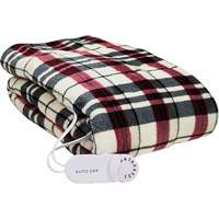 Linen Plaid Electric Throw Blanket, Polyester SGX708 | Nassau Supply