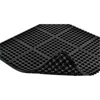 Cushion-Ease<sup>®</sup> 550 Interlocking Anti-Fatigue Mat, Slotted, 3' x 5' x 3/4", Black, Rubber SGX887 | Nassau Supply