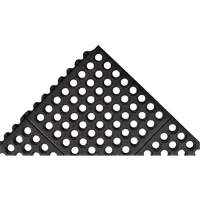 Tapis antifatigue &agrave; imbrication Cushion-Ease 550, &agrave; fentes, 3' x 3' x 3/4", Noir, Caoutchouc Nassau Supply