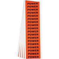 "Power" Conduit & Voltage Labels, 1/2" x 2-1/4", Cloth/Vinyl, English Nassau Supply