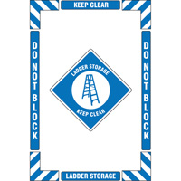 "Ladder Storage" Floor Marking Kit, Adhesive, English with Pictogram Nassau Supply