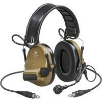 Casque VI NIB avec deux fils de sortie et rail arc Peltor ComTac, Style Bandeau, 23 dB Nassau Supply