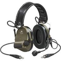 Casque VI NIB avec deux fils de sortie et rail arc Peltor ComTac, Style Bandeau, 23 dB Nassau Supply