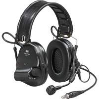 Casque VI NIB avec fils de sortie unique et rail arc Peltor ComTac, Style Bandeau, 23 dB Nassau Supply