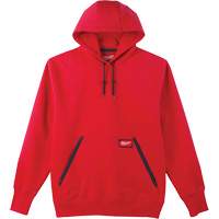 Heavy-Duty Pullover Hoodie, Men's, Small, Red Nassau Supply